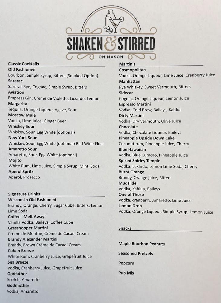 Shaken & Stirred on Mason Menu image 1